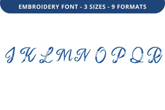 Bethilda Font Uppercase J to R Embroidery Review