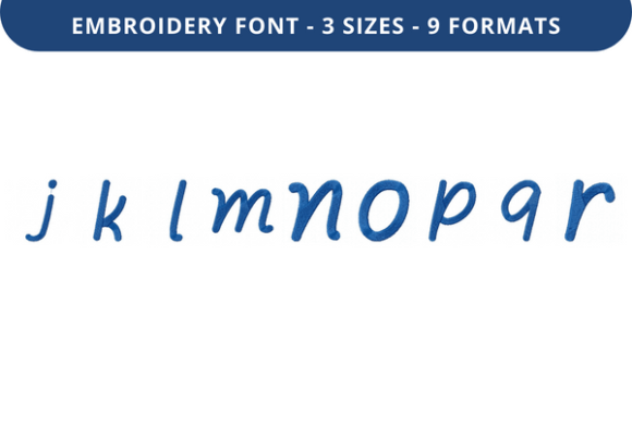 Quiet Dindle Font Lowercase J to R: Seasonal Embroidery Review