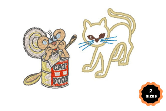 Review: Cat Is Angry at the Mouse Embroidery Design