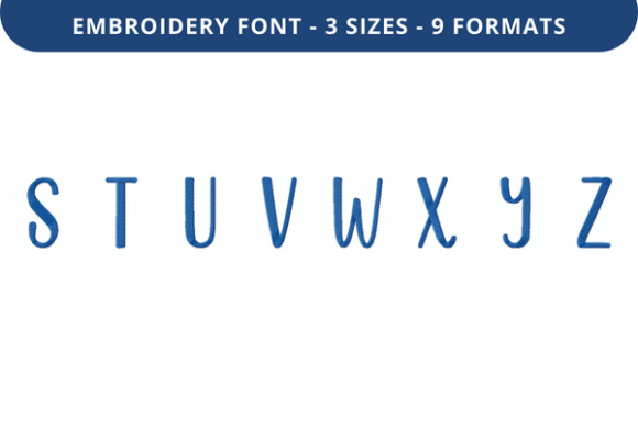 Rosmerta Font S to Z: Embroidered Letters That Feel Like Handmade Keepsakes