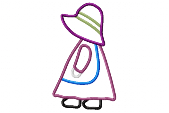Sunbonnet Applique for Seasonal Holiday Embroidery