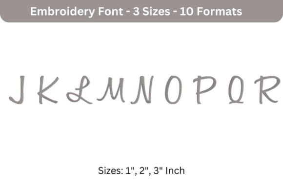 Sweet Bee Font Uppercase J to R: An Embroidery Designer Review