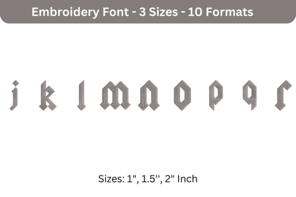 Yeller Font Lowercase J to R: A Sweet Lowercase Embroidery Font Review