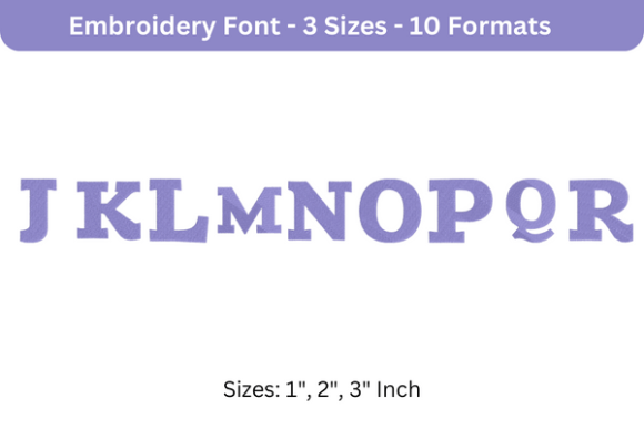 Zantroke Font J to R Review for Small Business Embroidery